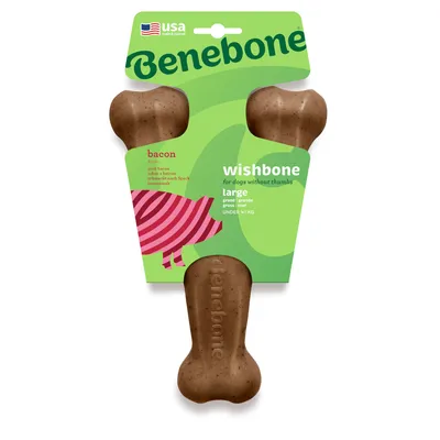 Benebone Wishbone Bacon - Large: ca. L 25 x B 14,5 x H 5 cm Benebone Wishbone Bacon - Large: ca. L 25 x B 14,5 x H 5 cm