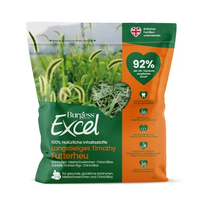 Burgess Excel Lang Voerhooi voor Konijnen - Voordeelpakket: 3 x 1 kg