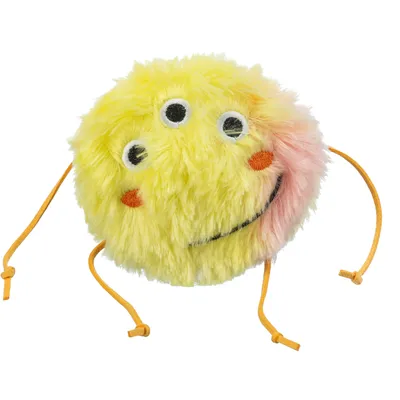 Trixie Plush Monster with Catnip - 1 toy, yellow / pink