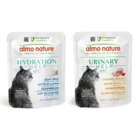 6 x 50g Almo Nature HFC Hydration + 6 x 50g Urinary Help 50% kedvezménnyel - HFC Hydration Help Kecsketej (6 x 50 g) + HFC Urinary Help Csirkemell & áfonya (6 x 50 g)