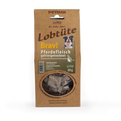 Petman Lobtüte Brav! Pferdefleisch 5 x 80 g