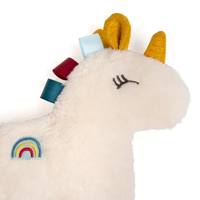 TIAKI Unicorn -pehmolelu köydellä - P 21 x L 20 x K 5 cm