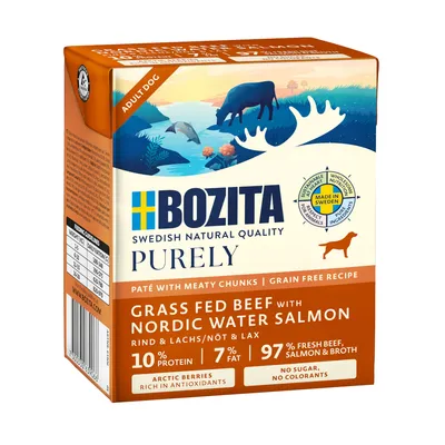 voordeelverpakking Bozita Purely Paté 24 x 370 g Hondenvoer - met zalm