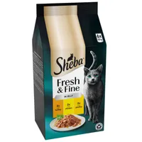 Sheba Fresh & Fine in Jelly Mini Pouches 6 x 50g - Chicken, Turkey & Poultry