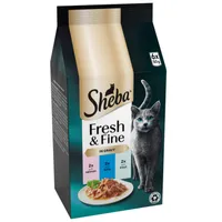 Sheba Fresh & Fine in Gravy Mini Pouches 6 x 50g - Salmon, Tuna & Trout