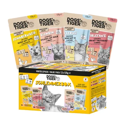 Dogs'n Tiger Cat 12 x 125 g - Μεικτό Πακέτο (4 είδη)