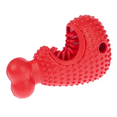 TIAKI Jouet à mâcher Massue à croquer pour chien - L 13 x l 8 x H 4 cm