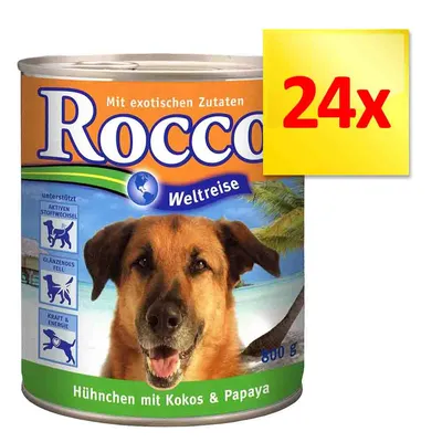 Zestaw Rocco Podróże "Jamajka", 24 x 800 g - Kurczak z kokosem i papają
