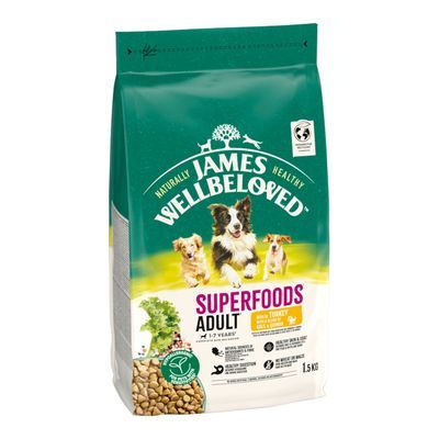 James Wellbeloved Superfoods Adult Dog Hypoallergenic Kalkoen met Boerenkool & Quinoa