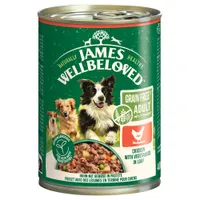 James Wellbeloved Perro Adulto Grain Free Hipoalergénico Pollo en Paté - 12 x 400 g - Pack Ahorro