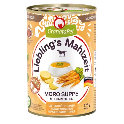 GranataPet Liebeling's Mahlzeit Moro-Suppe - Sparpaket: 12 x 375 g  GranataPet Liebeling's Mahlzeit Moro-Suppe - Sparpaket: 12 x 375 g