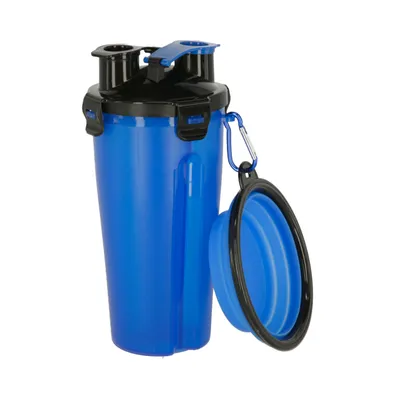 Kerbl Pet táp- & víztartó utazótállal - 2 x 350 ml + 250 ml utazótál
