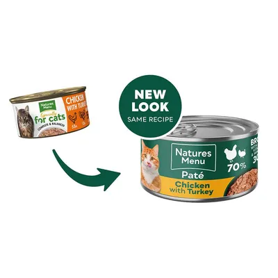 Natures Menu Pâté Cans Adult - Chicken with Turkey - 18 x 85g