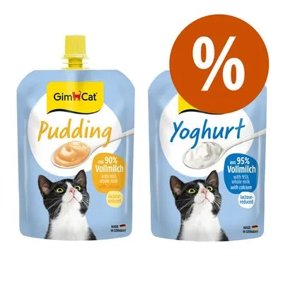 GimCat Mixpakket: 150 g Pudding + 150 g Yoghurt voor Katten - Mixpakket: Pudding & Yoghurt