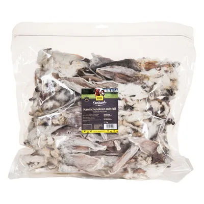 Caniland Kaninchenohren mit Fell - Sparpaket: 6 x 1 kg