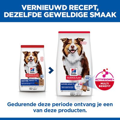 Hill's Science Plan Mature Adult 7+ Medium met Lam & Rijst