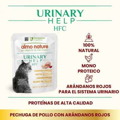 Almo Nature HFC Urinary Help 6 x 50 g - Atún del Atlántico con arándanos