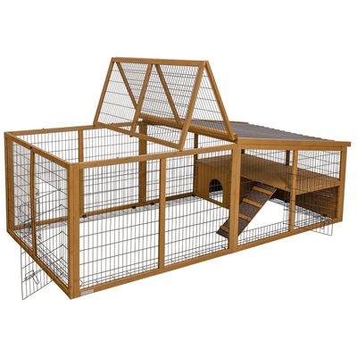 Kerbl Pet Enclos avec toit en plastique et barrière anti-fugue L 220 x l 115 x H 75 cm