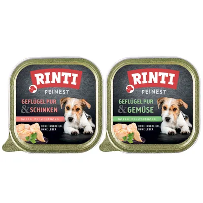 Megapak Rinti Fijnste 44 x 150 g Hondenvoer - Gevogelte Mix I Megapak Rinti Fijnste 44 x 150 g Hondenvoer - Gevogelte Mix I