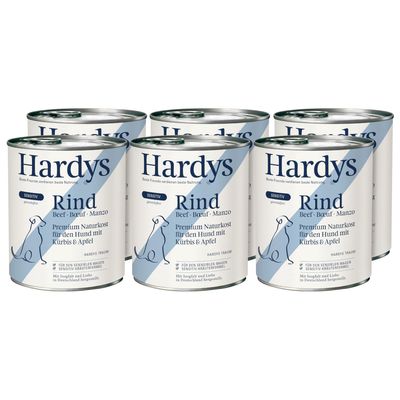Hardys Rind Sensitive. Premium naturlig hundmat med pumpa och äpple, spannmålsfri. För känslig mage, tillverkad i Tyskland.