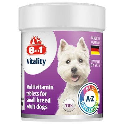 8in1 Vitality multivitamine tabletten voor kleine rassen