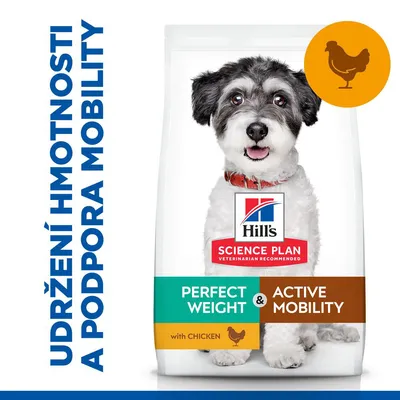 Hill's Science Plan Perfect Weight & Active Mobility Adult Small & Mini kuracie - 6 kg