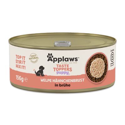 Pachet economic Applaws Puppy Taste Toppers în supă 12 x 156 g