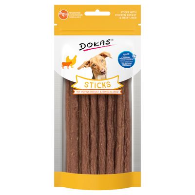Dokas Sticks mit Hühnerbrust & Rinderleber (60 g)