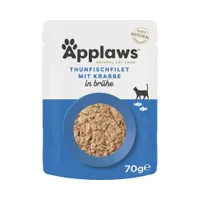 Applaws Cat Food Pouches in Broth - Tuna Fillet with Crab (12 x 70g)