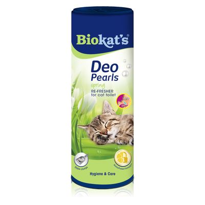 Biokat's Deo Pearls spring, RE-FRESHER voor kattenbak, Hygiëne & Zorg, AromaProtect Formula, stevige klonten