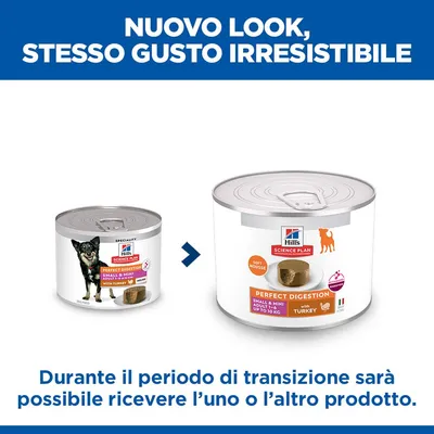 Hill's Science Plan Perfect Digestion Adult Small & Mini Mousse Tacchino