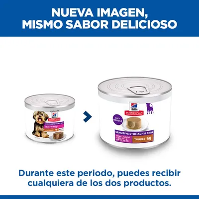 Hill's Science Plan Sensitive Stomach & Skin Small & Mini Mousse - Pavo (24 x 200 g) - Pack ahorro