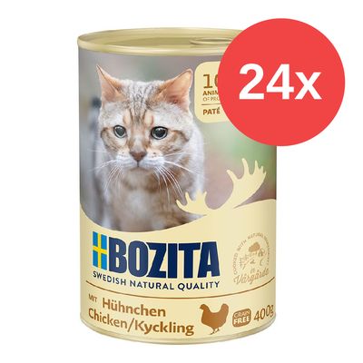 Sparpaket Bozita Katzenfutter 24 x 400 g Huhn Pate