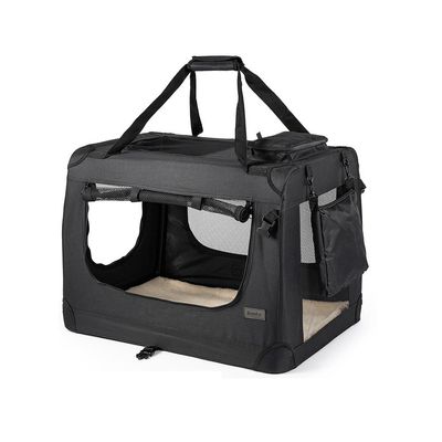 Lionto Hundetransportbox aus Textil, schwarz