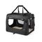 Lionto Hundetransportbox aus Textil, schwarz B 42 x T 60 x H 44 cm