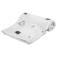 Trixie koc Mimi z miękkiego pluszu, jasnoszary - Koc: dł. 70 x szer. 50 cm
