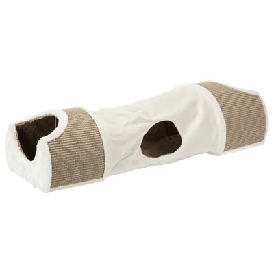 Trixie Tunnel à griffer avec 2 cavités pour chat - L 110 x l 30 x H 38 cm Trixie Tunnel à griffer avec 2 cavités pour chat - L 110 x l 30 x H 38 cm