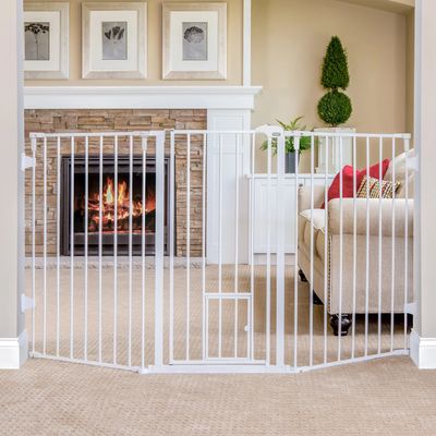 Carlson Flexi Extra-High Barrier Fence with Small Animal Door