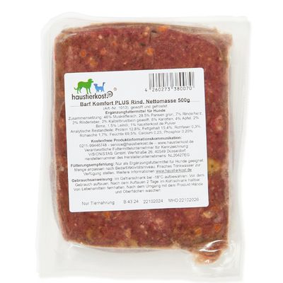 Haustierkost BARF Komfort PLUS Rind 12 x 500 g