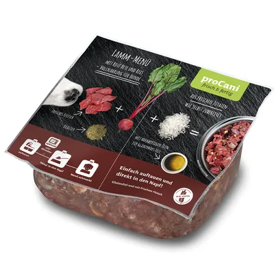 proCani frisch & fertig Lamm Menü - 22 x 500 g proCani frisch & fertig Lamm Menü - 22 x 500 g
