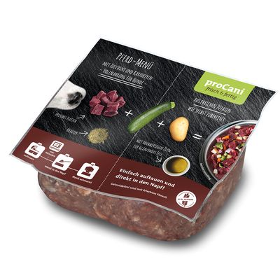 proCani Frisch & Fertig Pferd Menü 28 x 500 g
