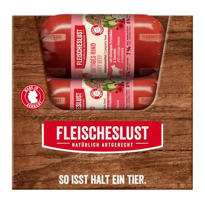 Fleischeslust Junior Classic 15 x 200 g - saftiges Rind mit körnigem Frischkäse & Zucchini