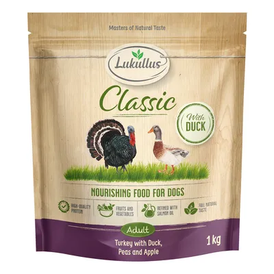 Lukullus Classic krůtí a kachna - výhodné balení: 2 x 12 kg nová receptura