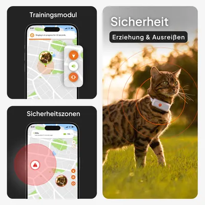 Weenect Pet GPS Tracker XS voor katten - inclusief Halsband - Wit incl. witte Halsband