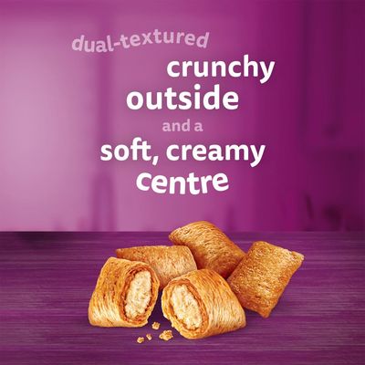 Biscuit pieces with a crunchy exterior and a soft, creamy centre.