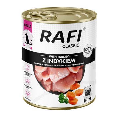 Sparpaket Rafi Dog Classic 24 x 800 g Truthahn