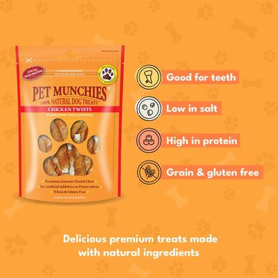 Pet Munchies Twists - Saver Pack: Chicken (3 x 80g)