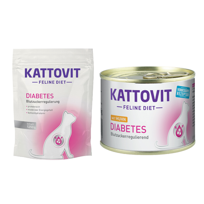 Kattovit Feline Diet Urinary mit Thunfisch, Struvitstein-Prophylaxe, moderater Magnesiumgehalt, harnsäuernd. Jetzt testen. Packung 1250g und 6 Dosen sichtbar.