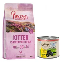 Lot mixte spécial chaton : Purizon 400 g + Feringa 6 x 200 g - lot 1 : poulet & veau