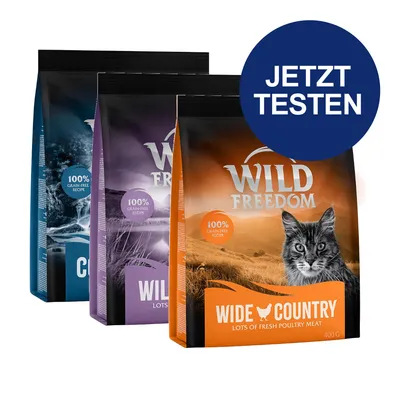 Probierpaket Wild Freedom Trockennahrung - 3 x 2 kg (European Highlands, African Savannas, American Woodlands) Probierpaket Wild Freedom Trockennahrung - 3 x 2 kg (European Highlands, African Savannas, American Woodlands)